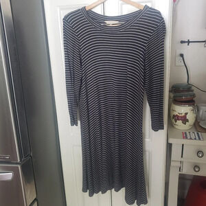 American Eagle Soft & Sexy 3/4 Sleeve Striped T-Shirt Dress